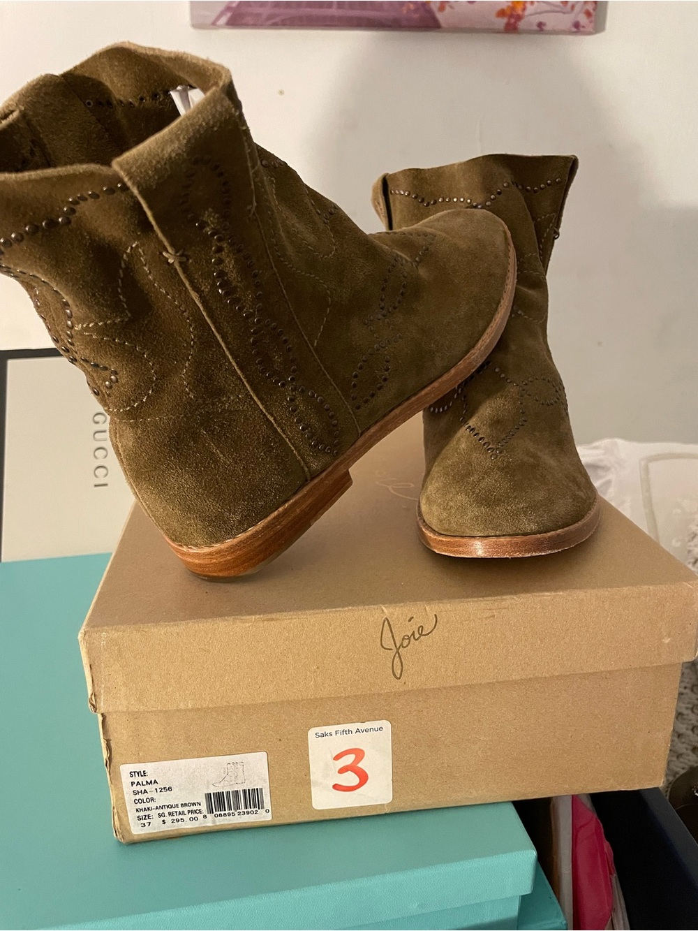 Joie palma. Suede Studded Ankle Boots